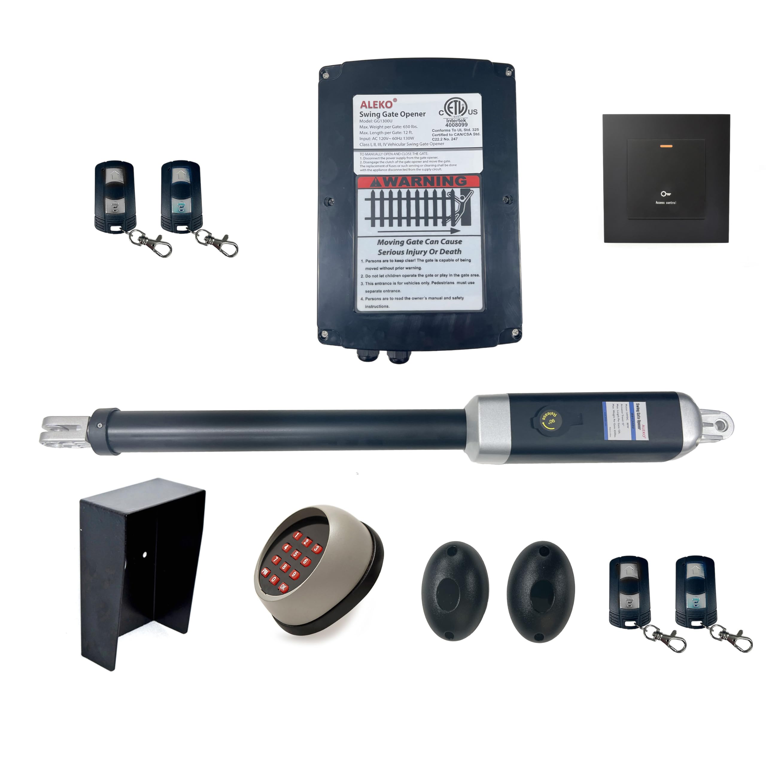 Amazon.com: ALEKO Swing Gate Opener | Solar Power Automatic